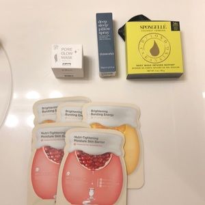 Various masks, spongelle and  pillow spray